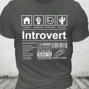 Introvert Label Cotton T-Shirt, T-shirts, Lilicloth.com