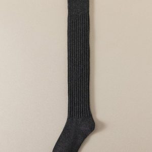 1pair Women High-Elastic Comfy Wool-Blend Over the Knee Socks, Socks & Tights, color:Deep Gray|size:One-size, catalog Noracora shop