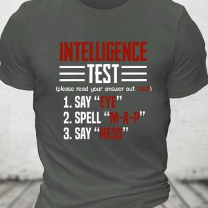 Intelligence Test - Eye M-A-P Ness Cotton T-shirt, T-shirts, Lilicloth.com