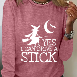 Halloween Buckle Up Buttercup You Just Flipped My Witch Switch Casual Long Sleeve Shirt, Long sleeves, Lilicloth.com