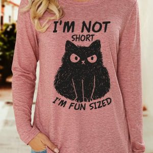 Lilicloth X Manikvskhan I'm Not Short I'm Fun Sized Womens Long Sleeve T-Shirt, Long sleeves, Lilicloth.com