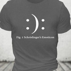 Schrodinger's Emoticon Cotton T-Shirt, T-shirts, Lilicloth.com