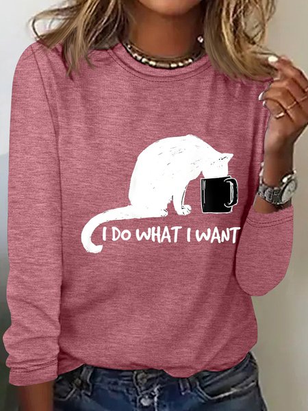 I Do What I Want Casual Long Sleeve Shirt, Long sleeves, Lilicloth.com