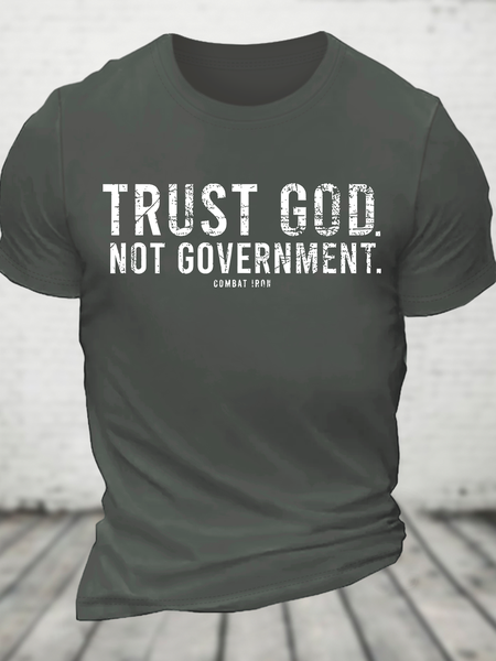 Trust God. Not Government Cotton T-Shirt, T-shirts, Lilicloth.com