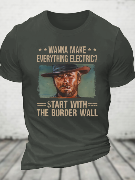 The Border Wall Cotton T-Shirt, Tops, Lilicloth.com