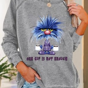 One Cuo Is Not Enouch Casual Sweatshirt, Hoodies&Sweatshirts, Lilicloth.com