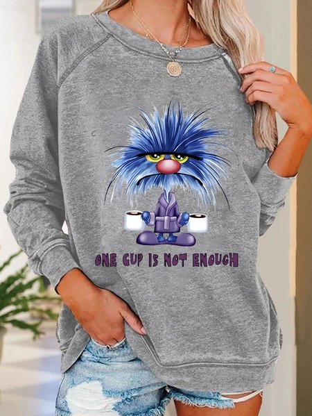 One Cuo Is Not Enouch Casual Sweatshirt, Hoodies&Sweatshirts, Lilicloth.com