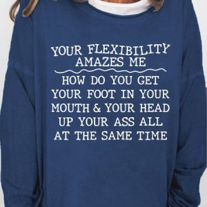 Womens  Funny Letters Crew Neck Casual Sweatshirt, Hoodies&Sweatshirts, Lilicloth.com