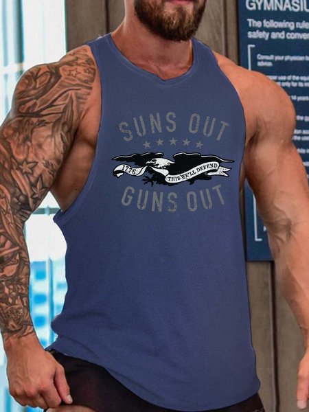 eagle men’s Casual Crew Neck Tank Top, Tank Tops, Lilicloth.com