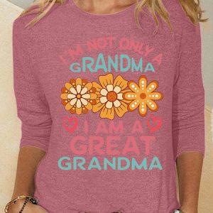 Great Grandma Casual Long Sleeve Shirt, Long sleeves, Lilicloth.com