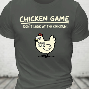 Chicken Game Cotton T-Shirt, T-shirts, Lilicloth.com