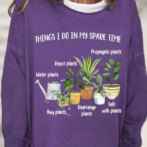 Womens Funny Plant Lover Casual Sweatshirt, Hoodies&Sweatshirts, Lilicloth.com