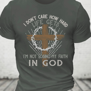 Im Not Losing My Faith In God Jesus God Christian Cotton T-Shirt, T-shirts, Lilicloth.com