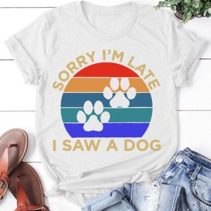 Sorry I'm Late I Sew Dog Women's Short Sleeve T-Shirt, T-shirts, Lilicloth.com