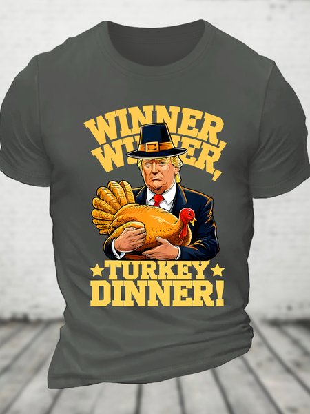 Thanksgiving Humor Trump Turkey Cotton T-shirt, T-shirts, Lilicloth.com