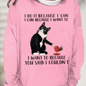 Women's Crew Neck Text Letters Casual Spring/Fall Cotton-Blend Long Sleeve Sweatshirt, JustFashionNow Sweatshirts & Hoodies, color:Pink|size:3XL,