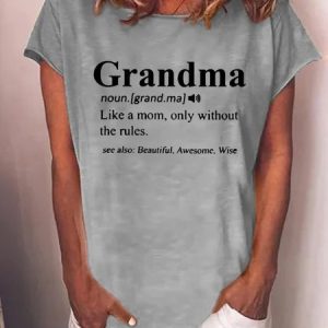 Grandma Like A Mom Only Without Rules Women's T-Shirt, T-shirts, Lilicloth.com