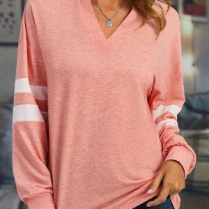 Women Casual Plain Cotton Regular Long Sleeve T-Shirt, Long sleeves, Lilicloth.com