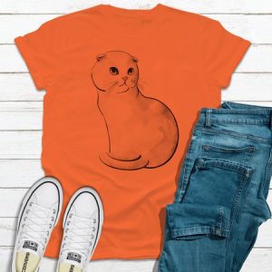 Cat Women's printed T-shirt, T-shirts, Lilicloth.com