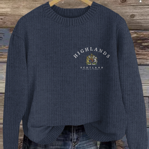 Scottish Tourist Round Neck Sweater, Sweaters, Lilicloth.com