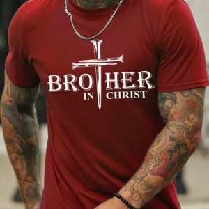 Brother In Christ Cross Men's T-Shirt, T-shirts, Lilicloth.com
