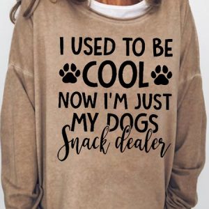 Womens Funny Dog Lover Letter Print Crew Neck Casual Sweatshirt, Hoodies&Sweatshirts, Lilicloth.com