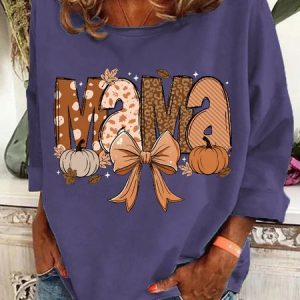 Fall Mama Casual Sweatshirt, Hoodies&Sweatshirts, Lilicloth.com