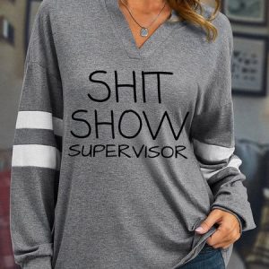 Lilicloth X Y Shit Show Supervisor Women's Long Sleeve T-Shirt, Long sleeves, Lilicloth.com