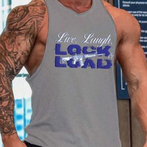 gun men’s Basics Tank Top, Tank Tops, Lilicloth.com