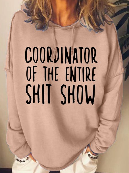 Womens Coordinator of the Entire Shit Show Shirt Funny Mom Hoodie Sweatshirt, Hoodies&Sweatshirts, Lilicloth.com