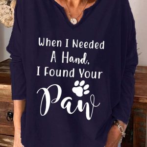 When I Needed A Hand I Found Your Pan Casual Tops, Hoodies&Sweatshirts, Lilicloth.com