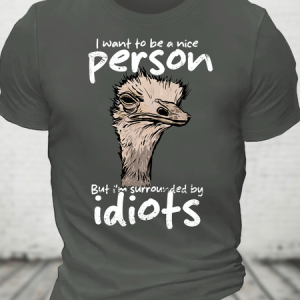 I Am Surrounded By Idiots Cotton T-Shirt, T-shirts, Lilicloth.com