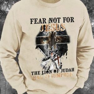 Vintage Faith Print Jesus Men's Casual Sweatshirt, Hoodies&Sweatshirts, Lilicloth.com