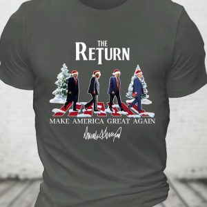 The Return MAGA Trump Christmas Cotton T-shirt, T-shirts, Lilicloth.com