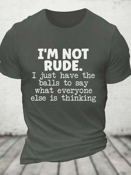 I'm Not Rude Cotton T-shirt, T-shirts, Lilicloth.com