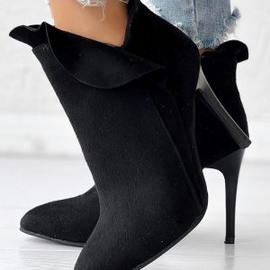 Pointed Toe Zipper Design Thin Heeled Boots, women ANKLE-BOOTS, ChicMe catalog