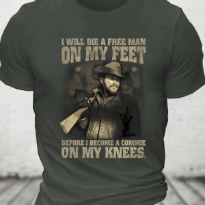 A Free Man Cotton T-Shirt, Tops, Lilicloth.com