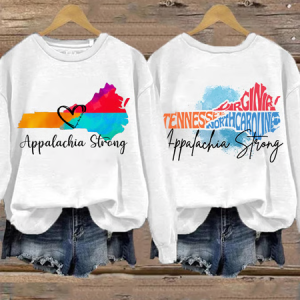 Retro Appalachia Strong Stronger Than The Storm Tennessee North Carolina Virginia Print Sweatshirt, Hoodies&Sweatshirts, Lilicloth.com