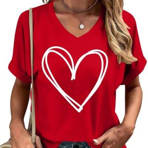 Regular Fit Casual Cotton V Neck T-Shirt, T-shirts, Lilicloth.com