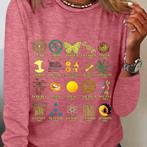 Vintage Science Casual Long Sleeve Shirt, Long sleeves, Lilicloth.com