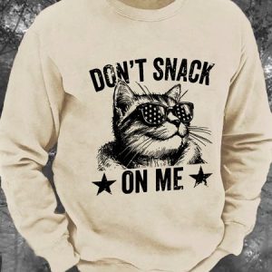 Don't Snack On Me - Funny Republican T-Shirt - Donald Trump Kamala Harris Men's Casual Sweatshirt, Hoodies&Sweatshirts, Lilicloth.com