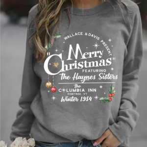 Women's Merry Christmas Print Casual Sweatshirt, Hoodies&Sweatshirts, Lilicloth.com