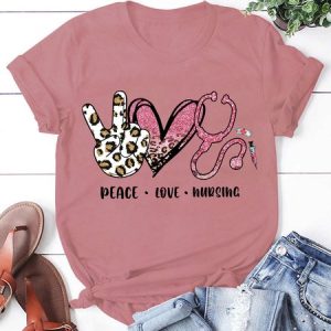 Peace Love Nursing Women's Short Sleeve T-Shirt, T-shirts, Lilicloth.com