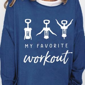 My Favorite Workout Women's Sweatshirt, Hoodies&Sweatshirts, Lilicloth.com
