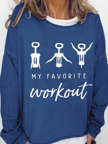 My Favorite Workout Women's Sweatshirt, Hoodies&Sweatshirts, Lilicloth.com