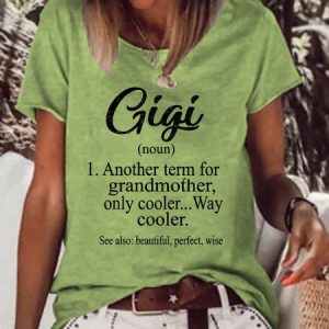 Gigi Women's Short Sleeve Tops, T-shirts, Lilicloth.com