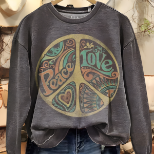 Women's Crew Neck Geometric Casual Spring/Fall Long Sleeve Sweatshirt, JustFashionNow Sweatshirts & Hoodies, color:Gray|size:XXL,