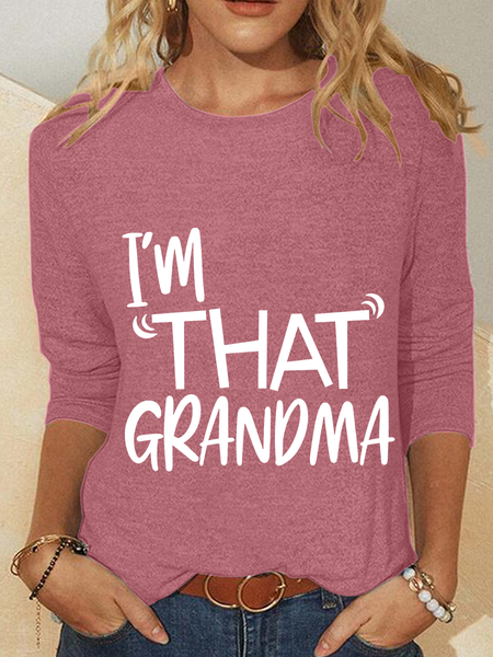 I'm That Grandma Casual Long Sleeve Shirt, Long sleeves, Lilicloth.com