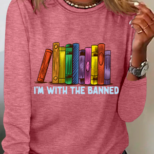 I'm With The Banned Casual Long Sleeve Shirt, Long sleeves, Lilicloth.com