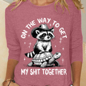 On The Way To Get My Shit Together Casual Long Sleeve Shirt, Long sleeves, Lilicloth.com
